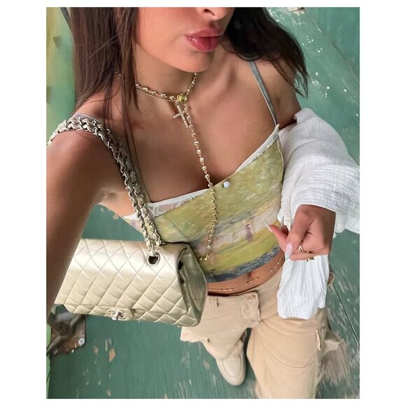 EDIKTED Picture Perfect Lace Bra Top in Green Size Small - Picture 8 of 8